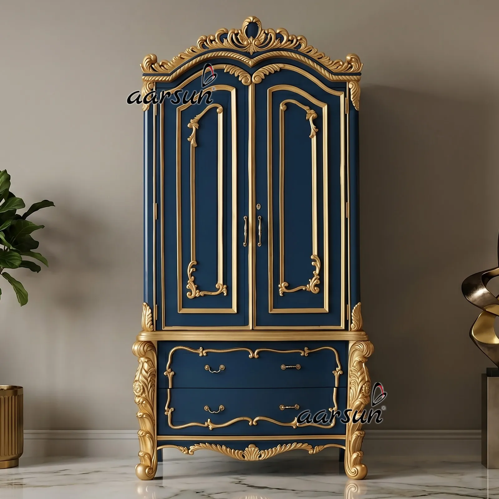 Wonderful Wardrobe in Persian Teal, Wooden Almirah