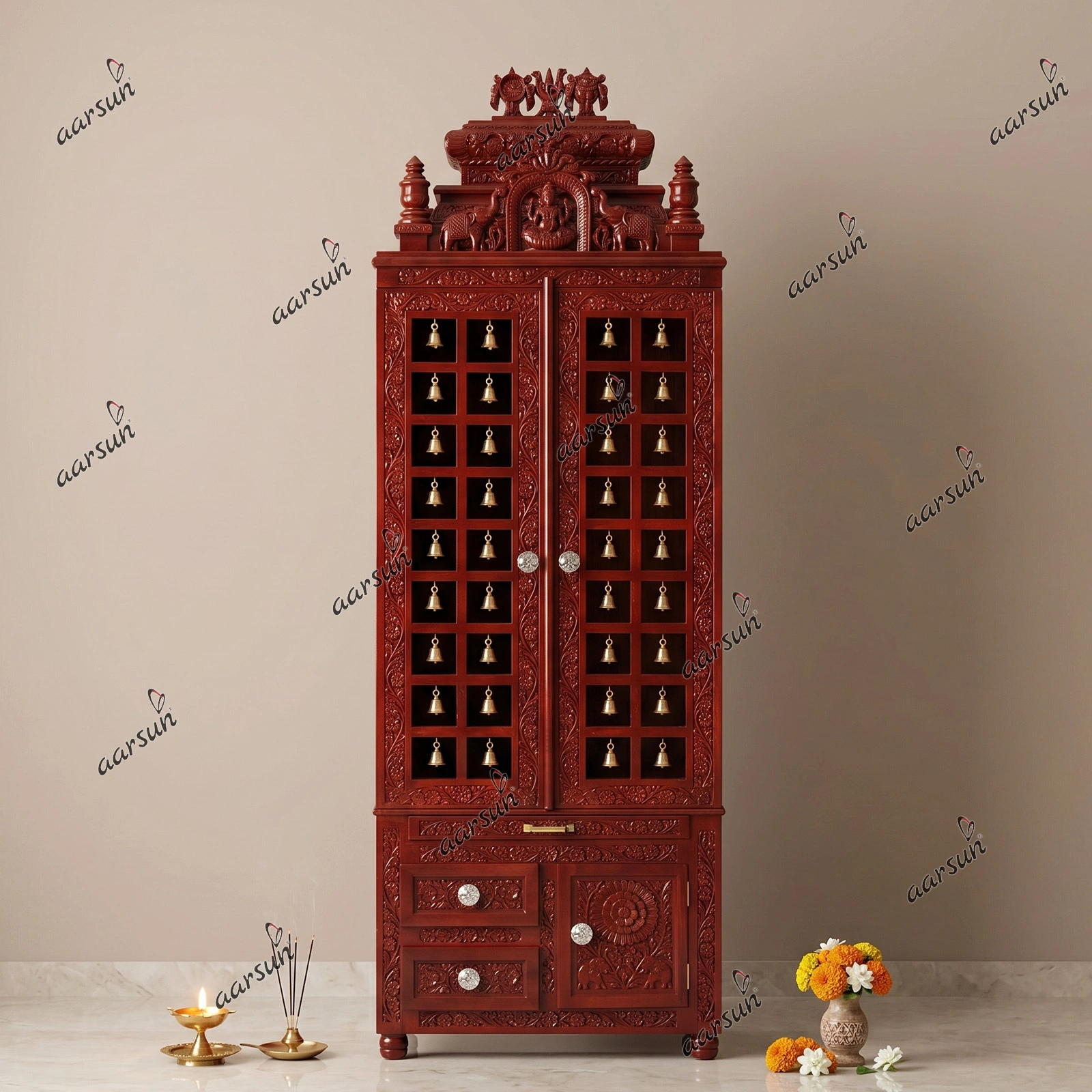 Exquisite Teak Wood Temple