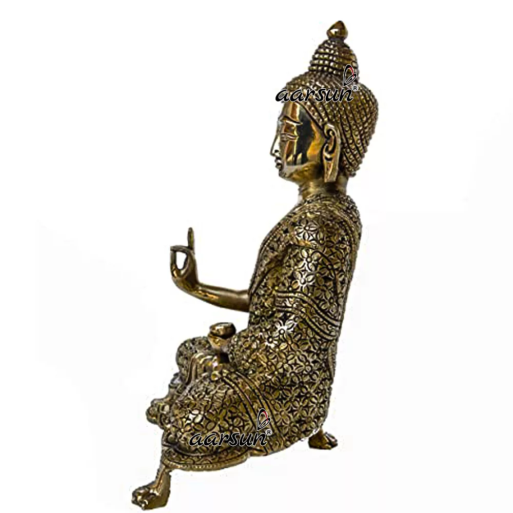 Statue de Bouddha en laiton pour la décoration intérieure, qualité