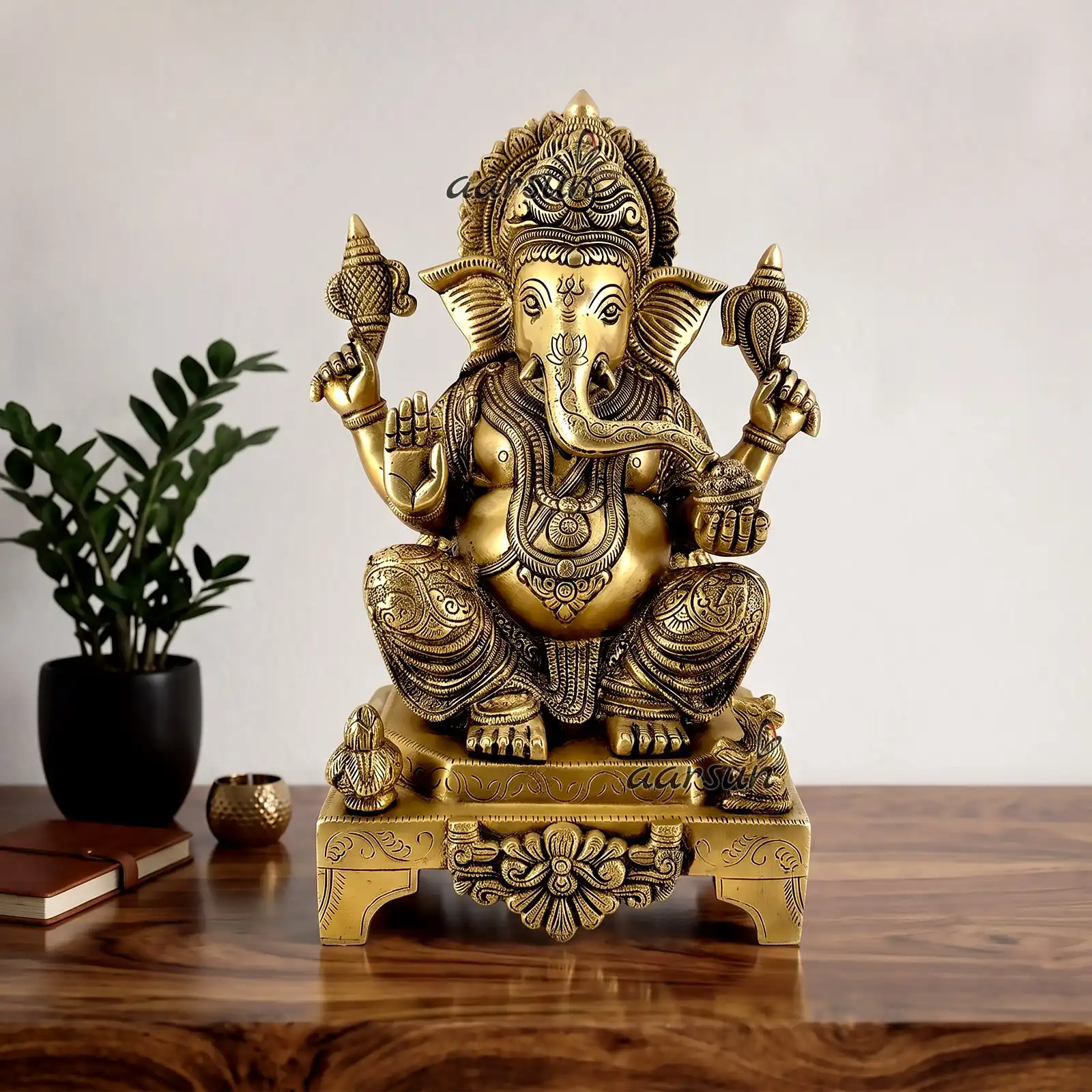 Lord Ganesha Brass Statue GS-008