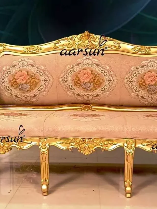 French Design Sofa in Gold