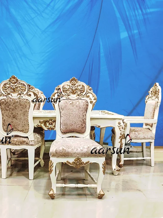 Luxury-Italian-Dining-Set-in-White-Gold-YT-640-M