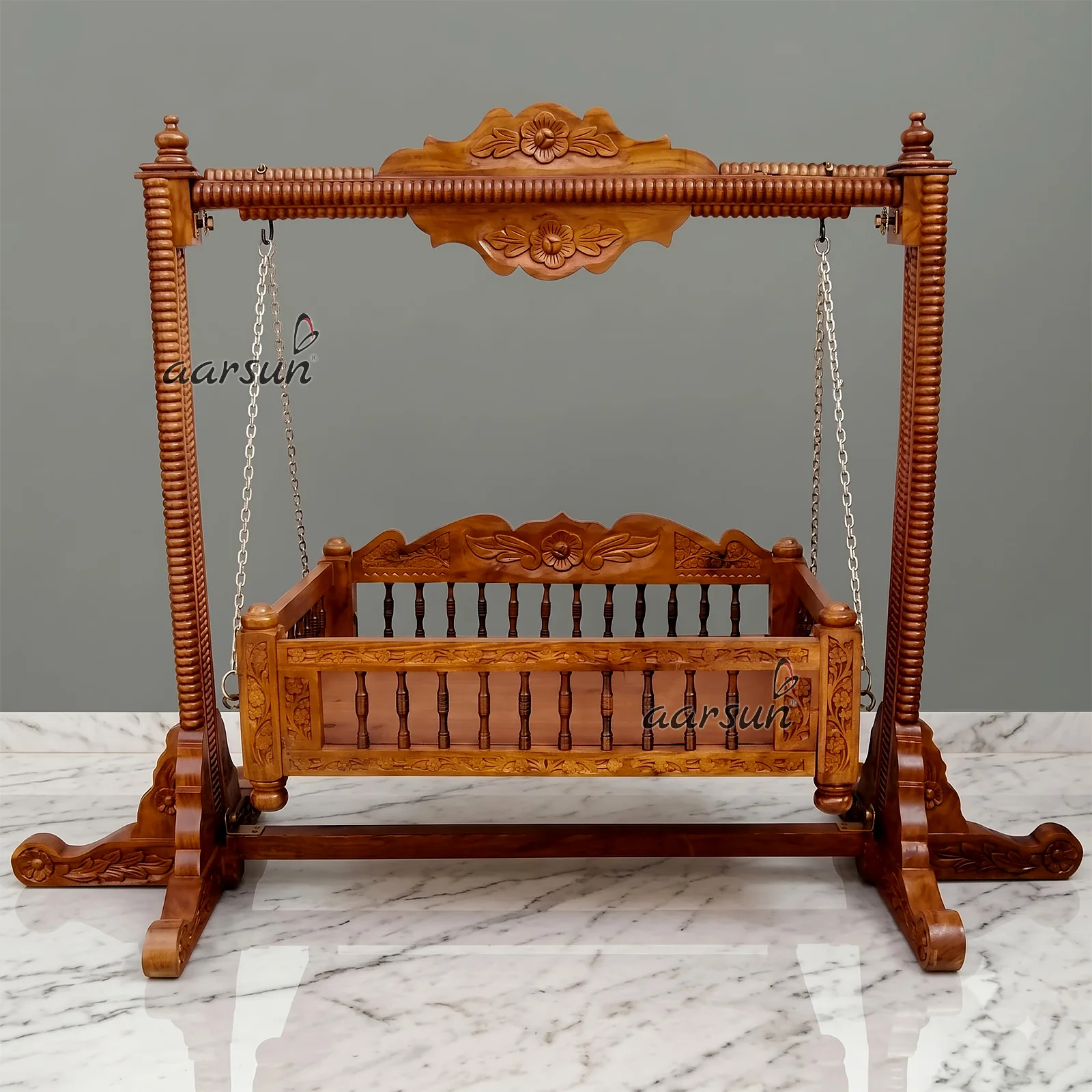 UH-YT-10 Handmade Wooden Cradle