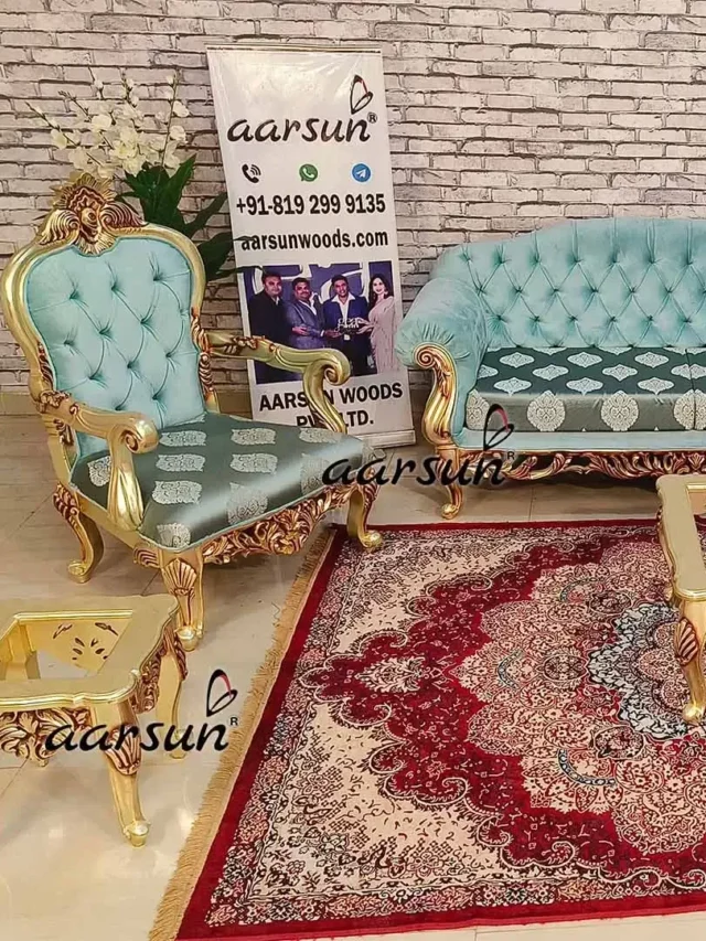 Royal Sofa Set With Tufted Back Rest