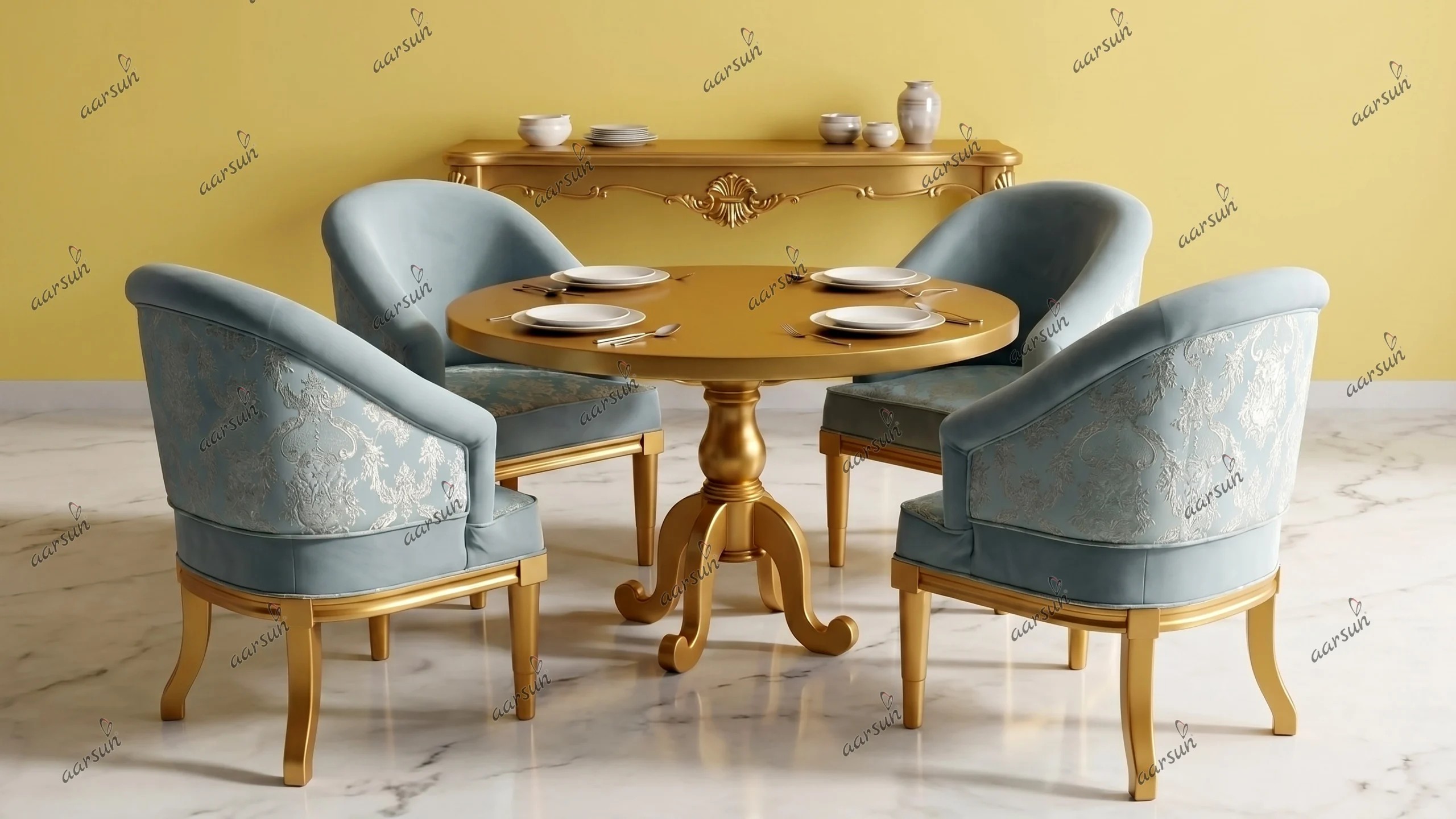 Fully Cushioned Dining Set