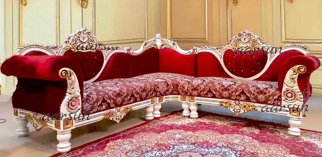Red-and-White-sofa-set-1