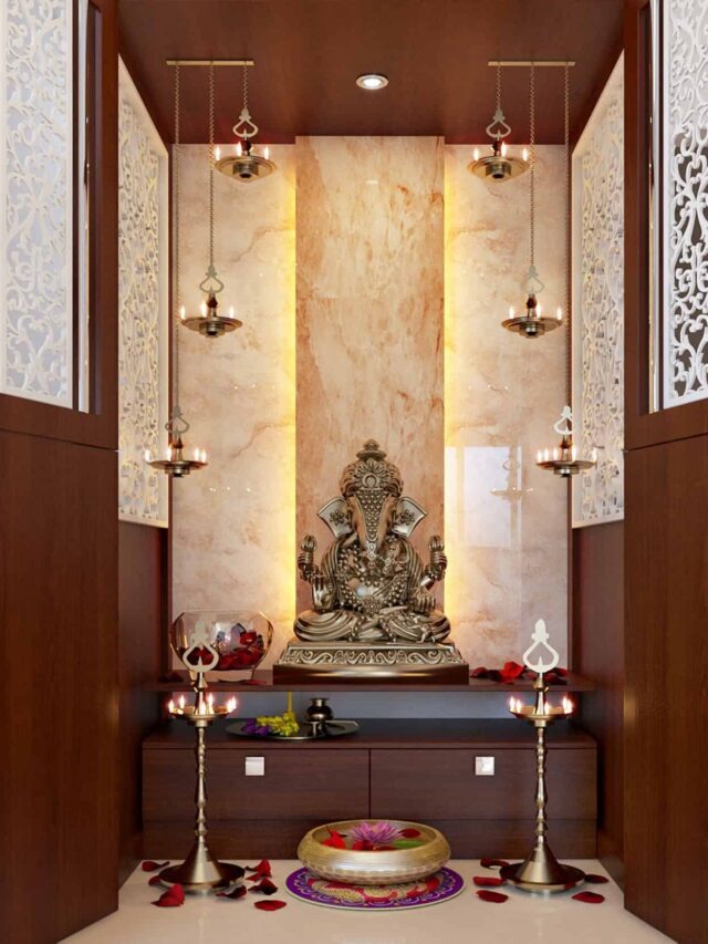 Top 7 stunning wooden temple interior designs for homes