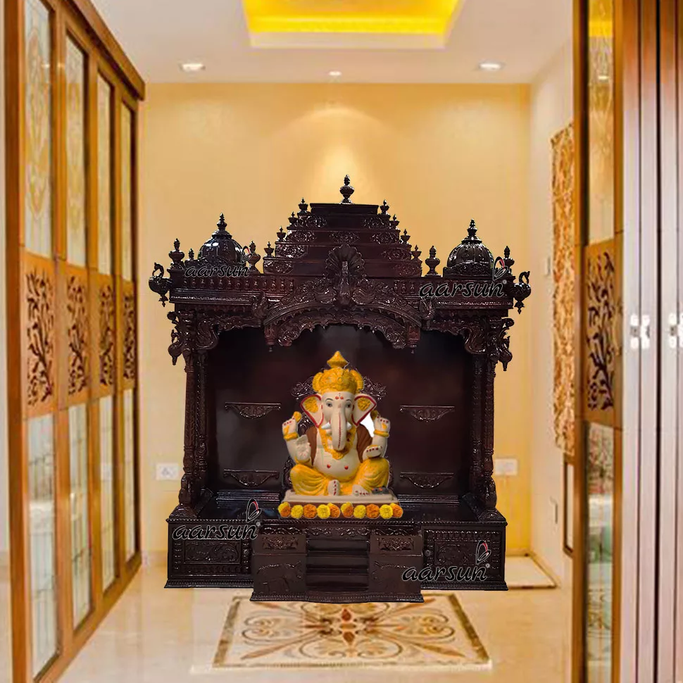 Ganesh Mandir Puja Ghar Devgriha design