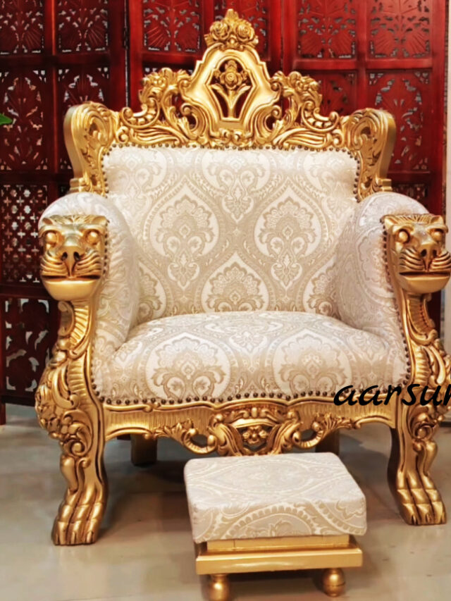 Guru-Ji-Satsang-Chair-with-Stool-in-teak-wood (1)