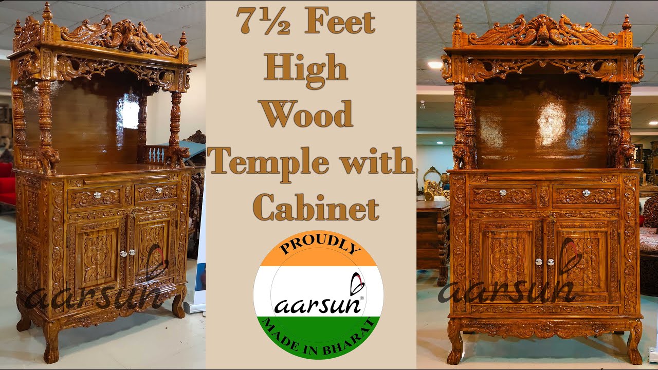 306 Wooden Mandir For Home Aarsu design