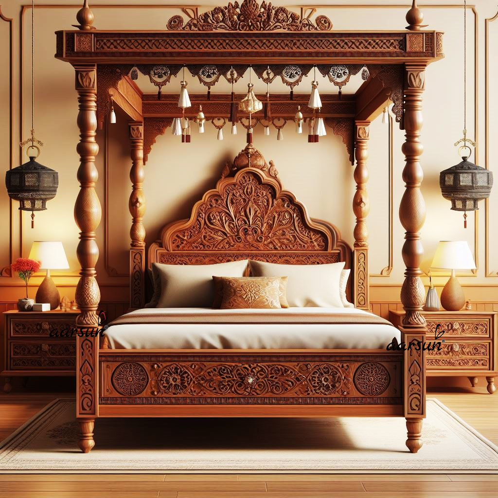 Crown shape poster bed
