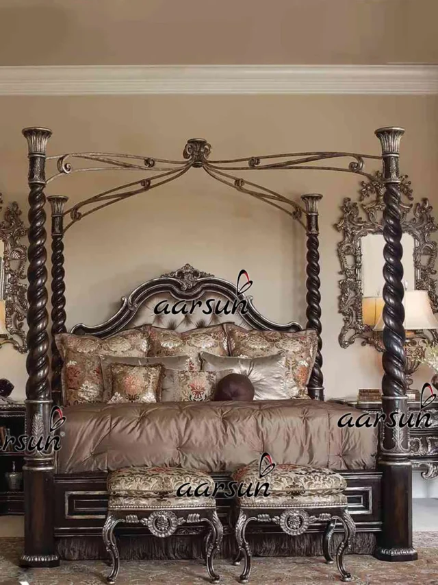 Truly-Majestic-Canopy-Bed-in-Solid-Wood-UH-BED-0061-jpg