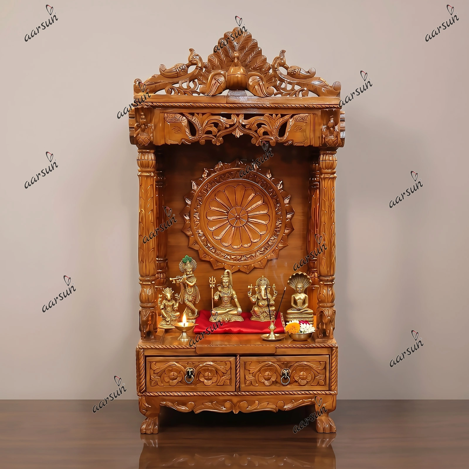 Hand Carved Temple with Intricate Carving