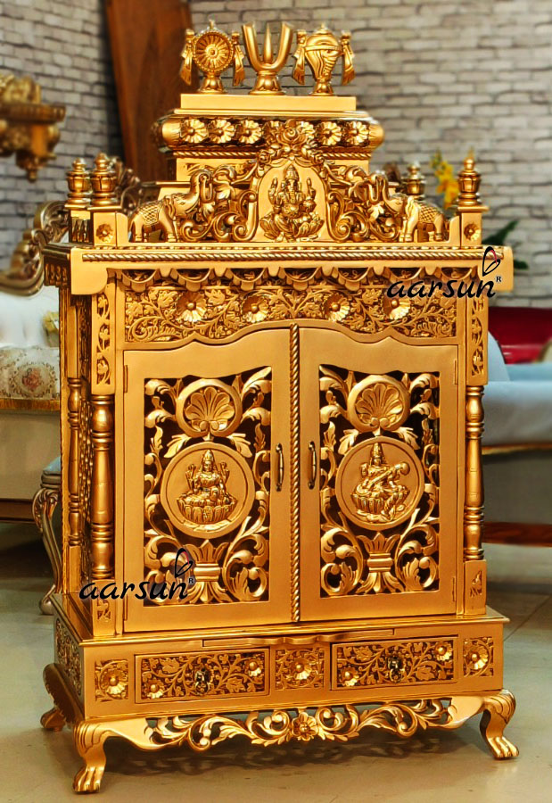 Exquisite Gold Wooden Temple