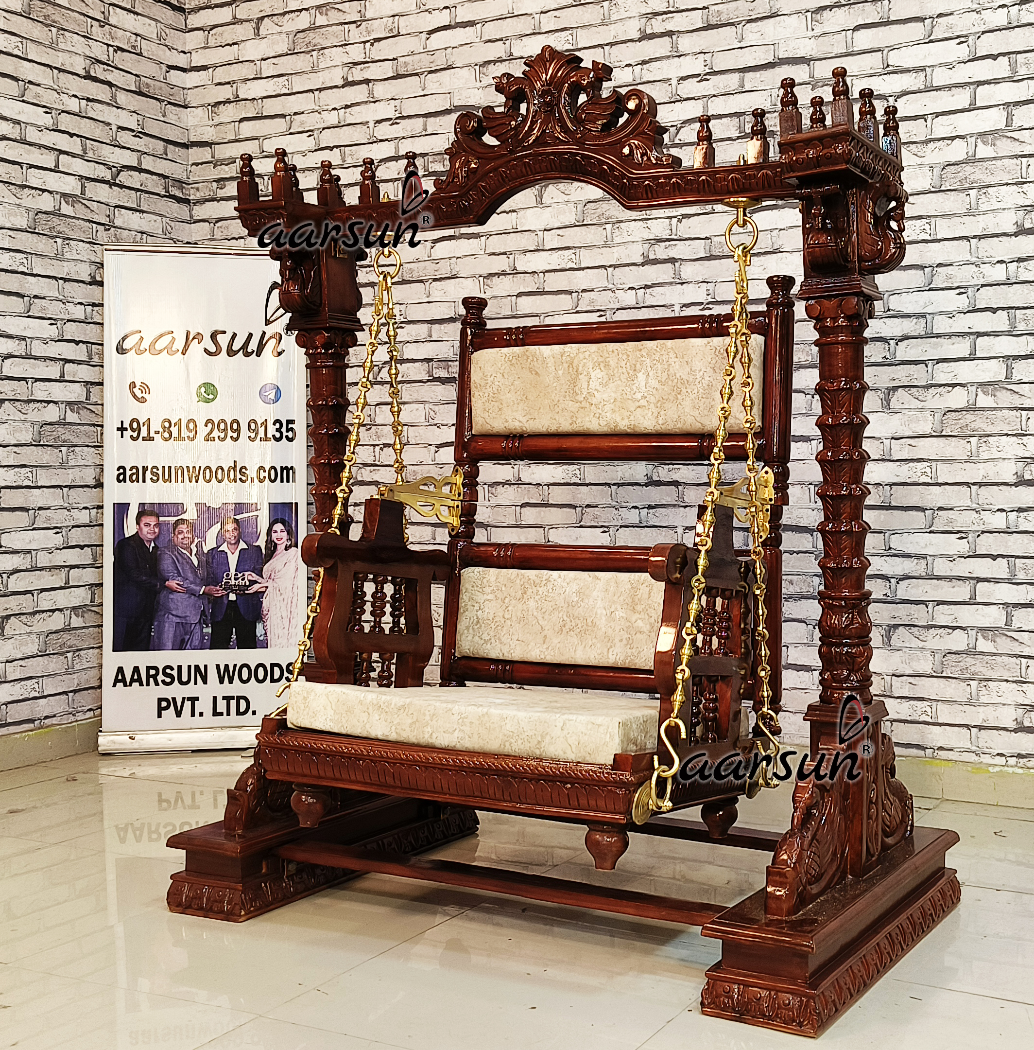 2-in-1 Swing, Wooden Cradle for Janmashtami with video