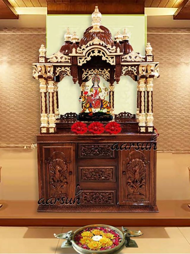 7 Skandamata Mata Wooden Home Mandir For Navratri