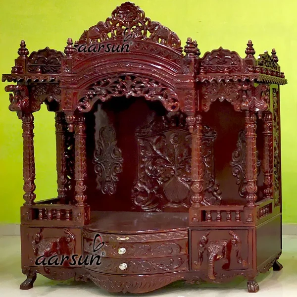 Pooja Mandir in Teak Wood UH-YT-590