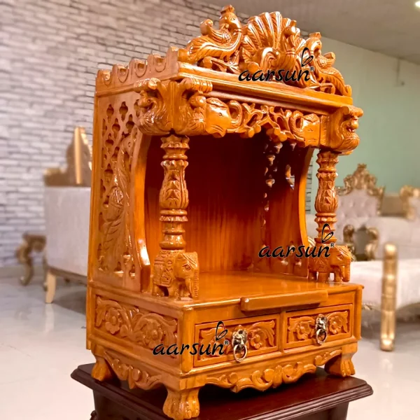 Wooden Carved Temple in Teak