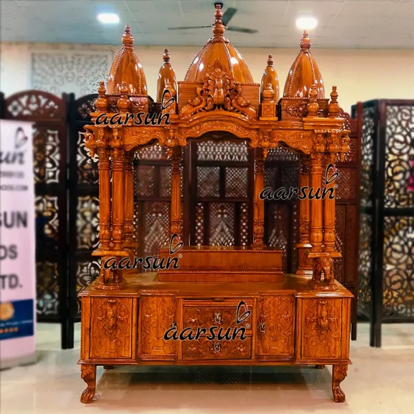 Image for Handcrafted Teak Temples Customized as per Your Choice UH-YT-431