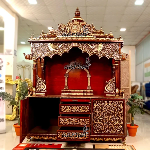 Temple Design in Teak Wood