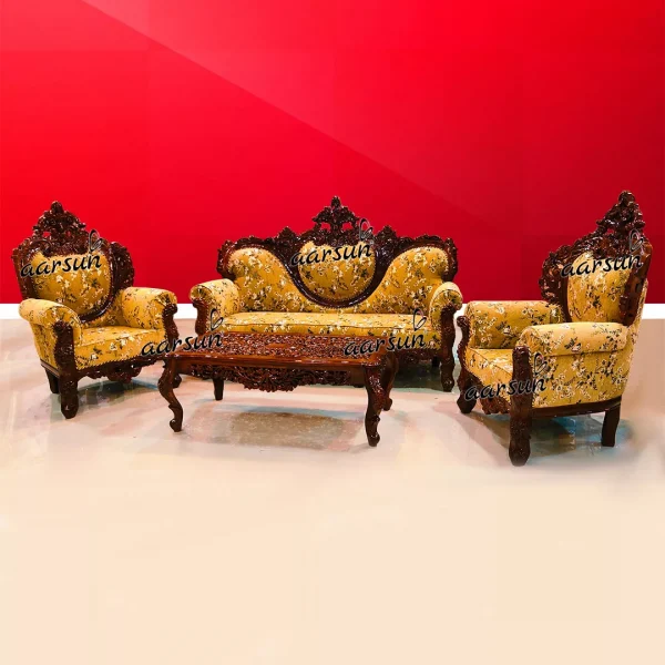 Colonial Style Sofa Set in Sheesham Wood