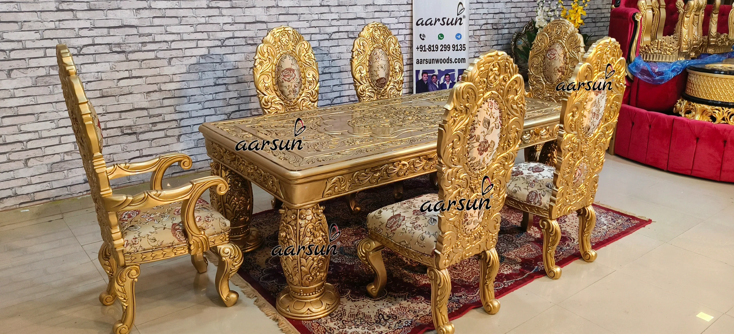 royal dining set , wooden dining set, wooden royal dining set , teak wood furniture, dining latest design , wooden dining latest design , luxurious dining table,royal dining set desgn