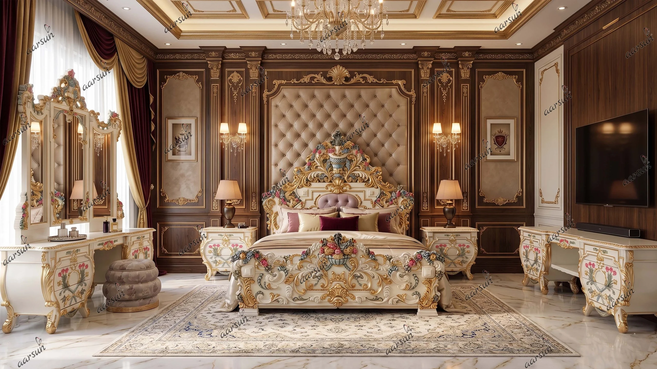 Complete Bedroom Set Ultra Luxury Furniture YT-665