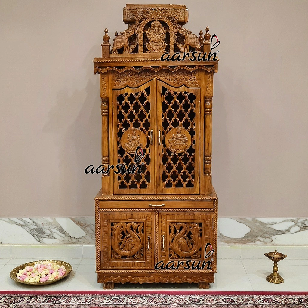 Wooden Shubh Maa Lakshmi ji-Saraswati ji Puja Mandir