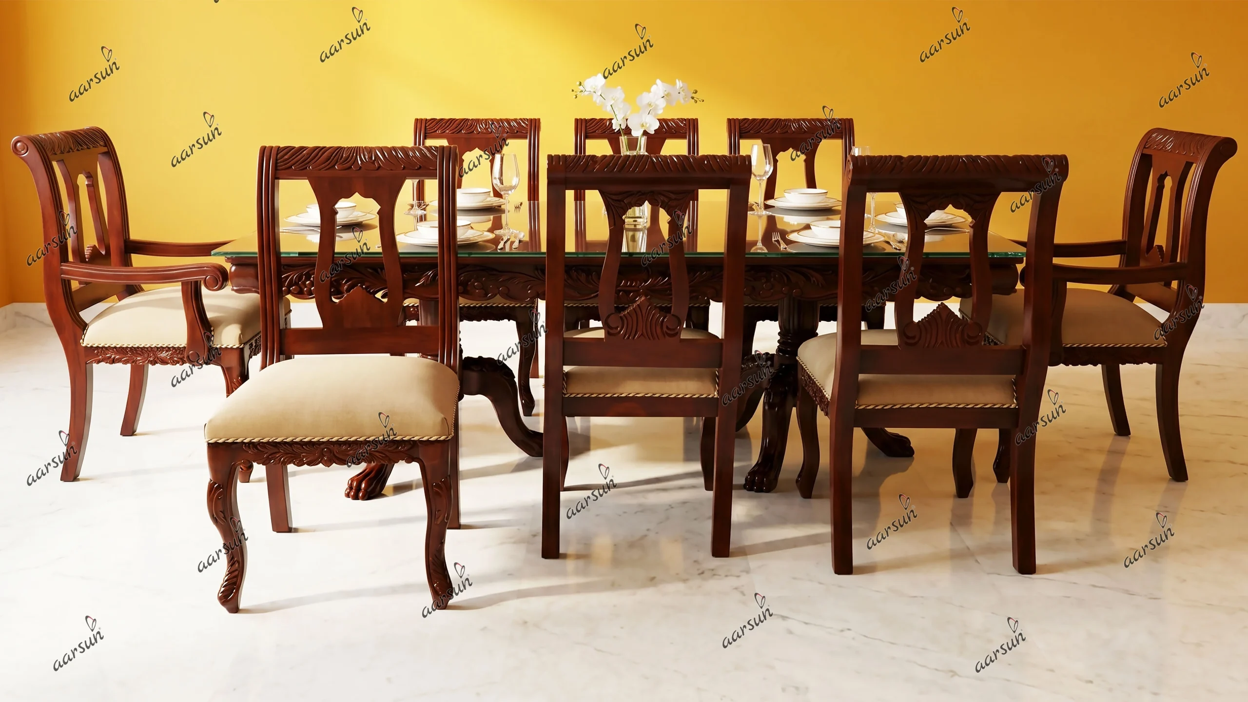 Image for Classic 8 Seater Dining With Master Chairs UH-YT-536