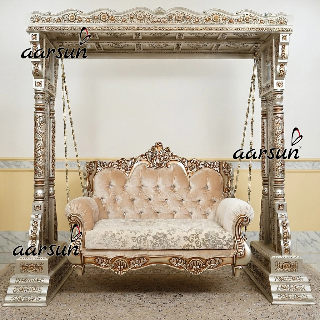 Modern Design Indoor Swing in Champagne Gold