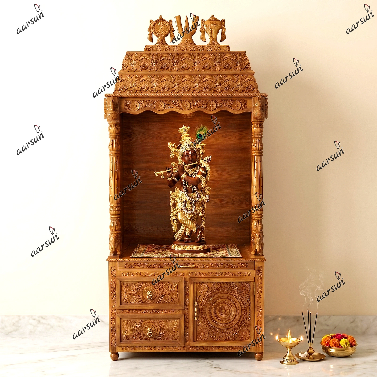 Wooden Puja Mandir at Factory Price