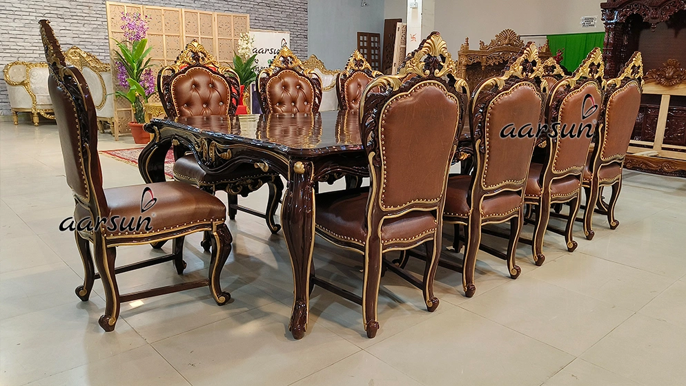 Hand-Carved Dining Set for a Dining Room - Image 5