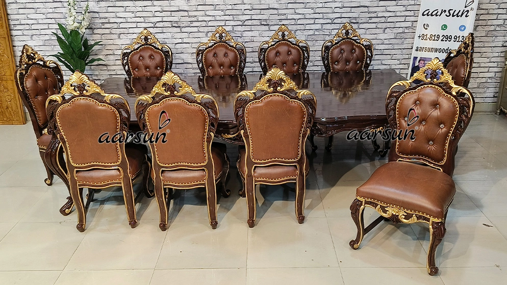 Hand-Carved Dining Set for a Dining Room - Image 8