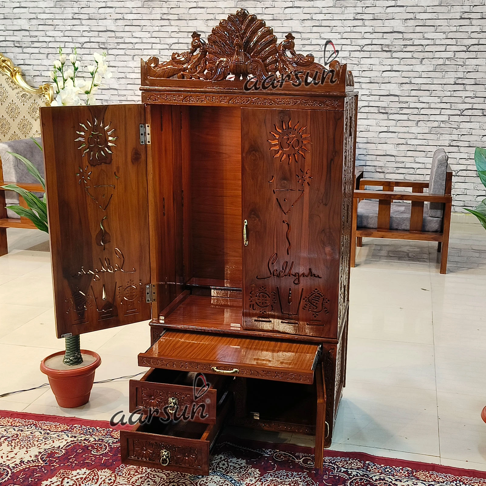 Indian Art- Pooja Mandir Design