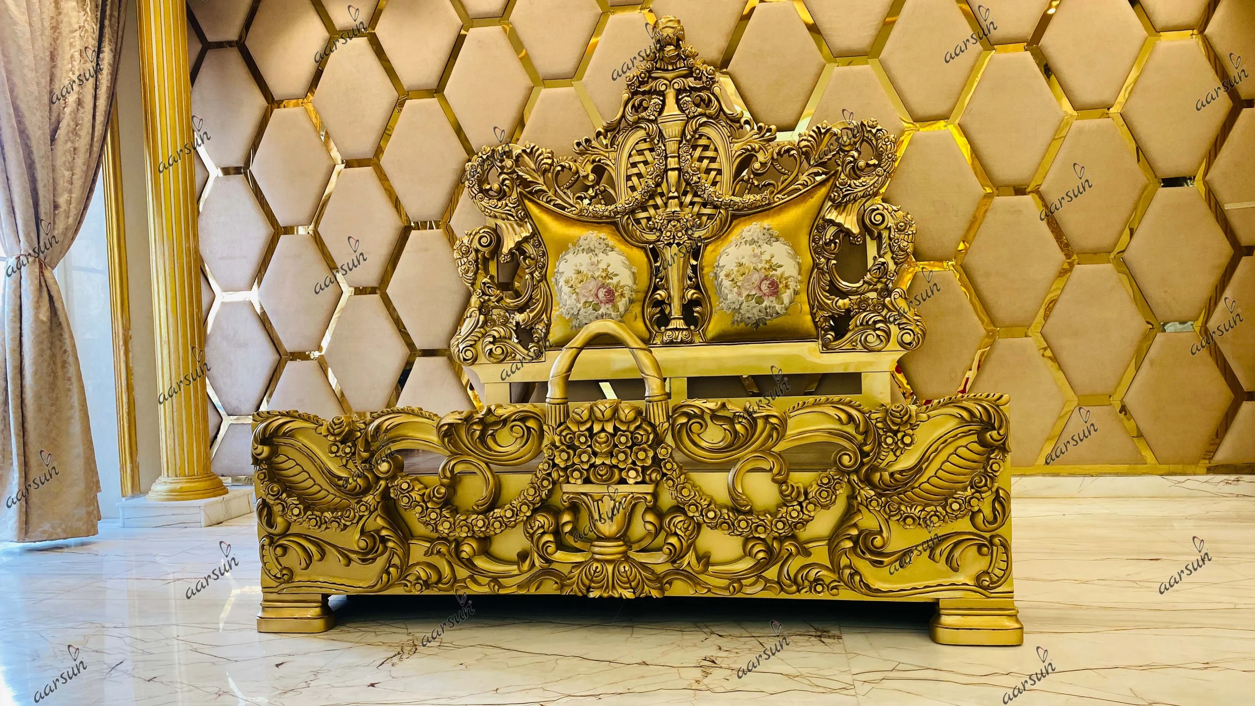 Latest Bed Design with Heavy Headboard