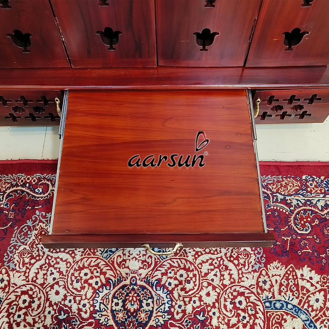 Mandir with Space-Saving 2D Design Foldable Doors - Image 2