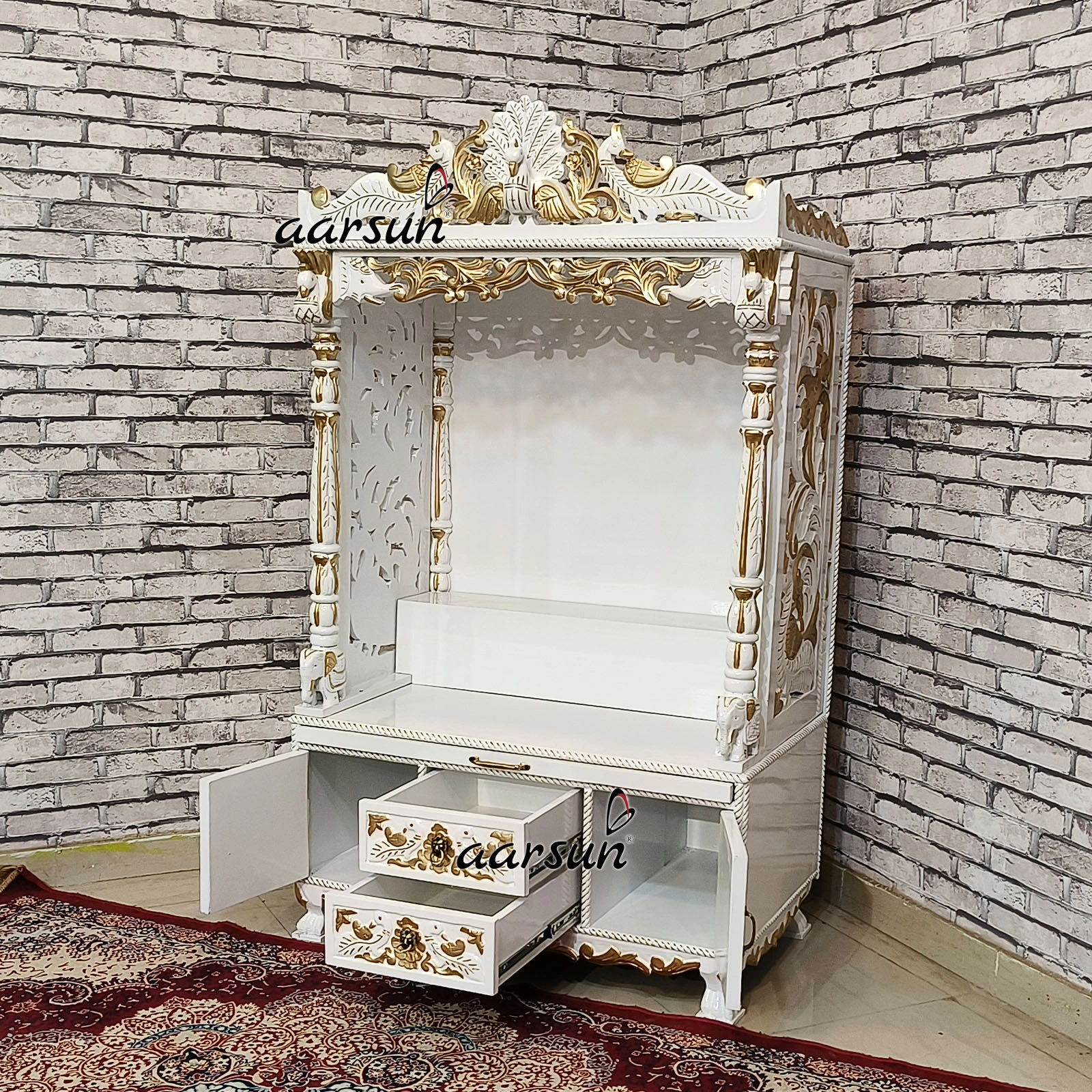 North Mandir Design With Animal Figures - Image 4