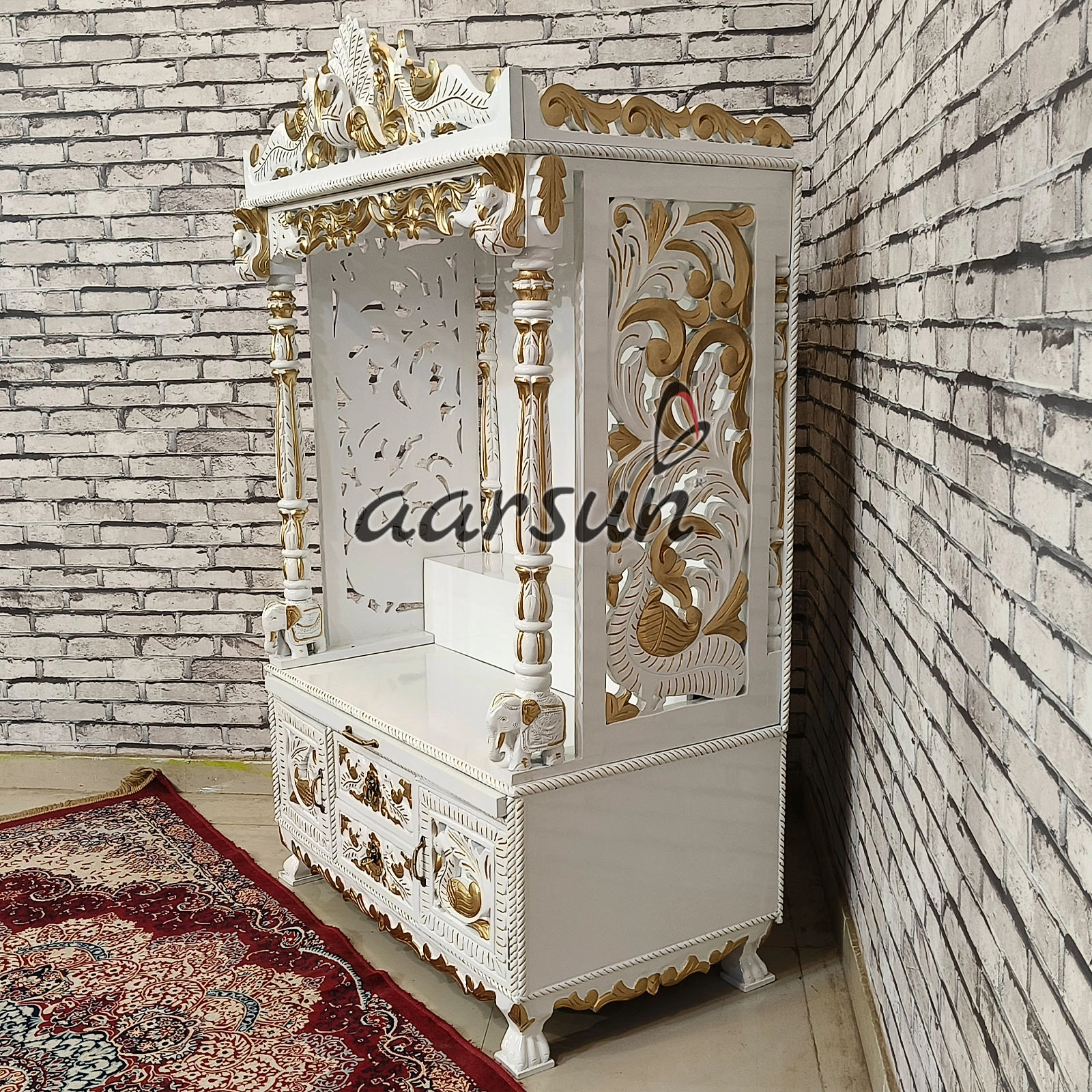 North Mandir Design With Animal Figures - Image 7