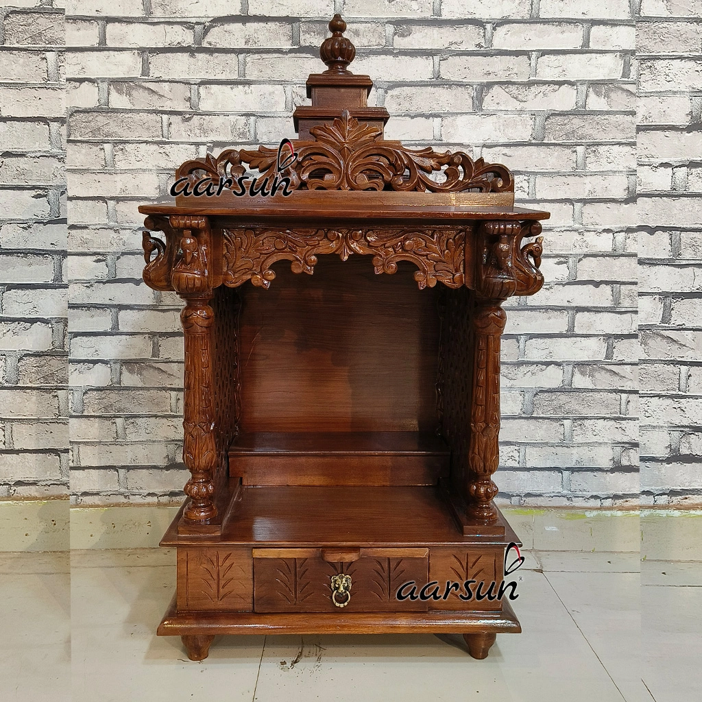 Small Handcrafted Pooja Mandir Design