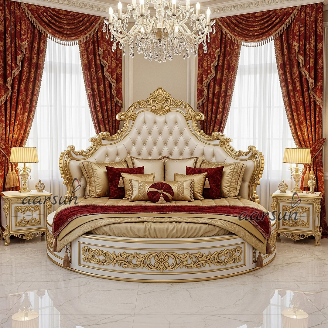 The Royal Classic – Luxurious Round Bed Design - Aarsun