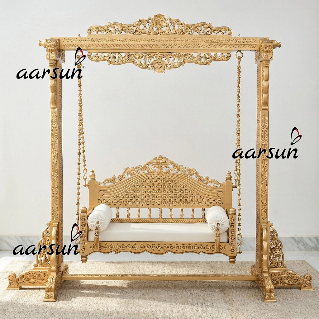 Premium Solid Wood Stand Swing for Big Living Room
