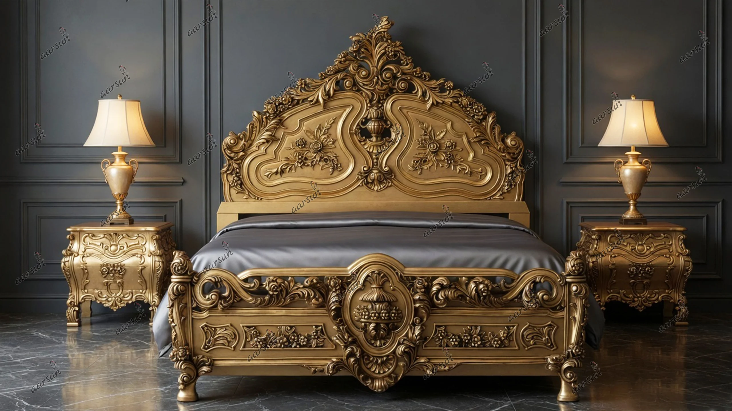 Wooden Maharaja Royal Bed Design