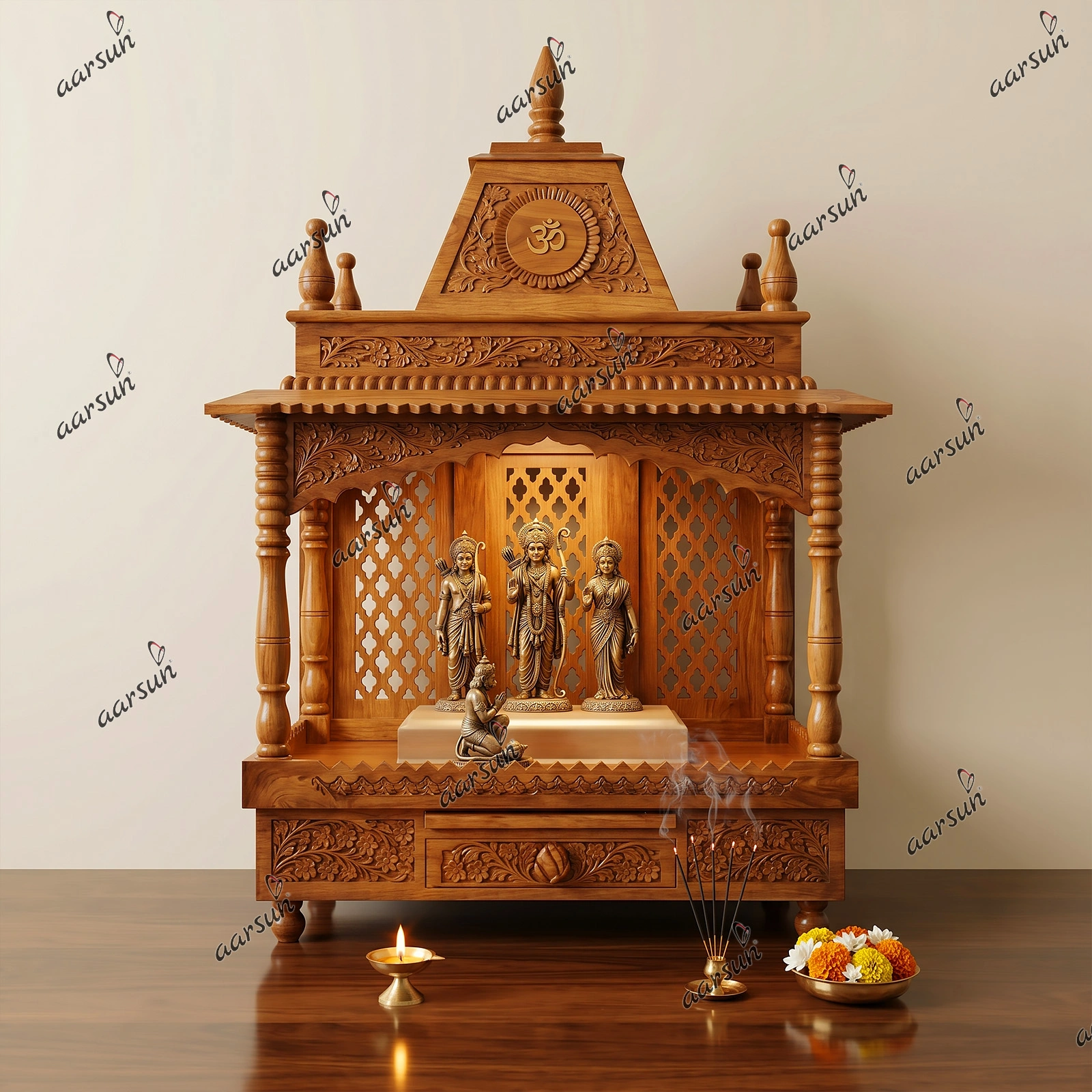 Image for Wooden-Temple-Home-Mandir-UH-MNDR-0051-A