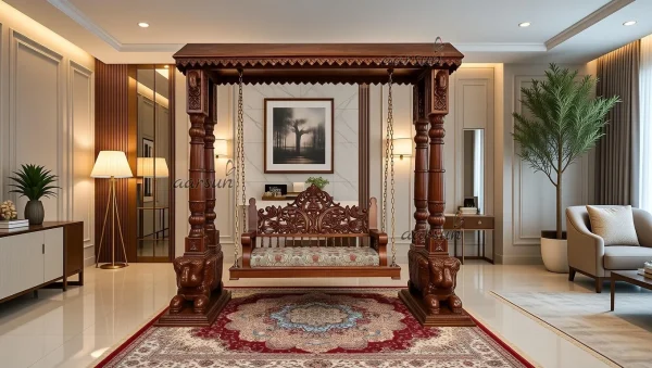 Handcrafted Stand Jhula Design for Living Room