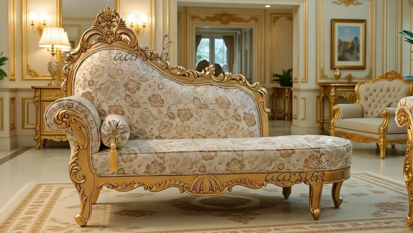 Royal Sofa Set Design - Traditional Diwan and Chaise Lounge by Aarsun