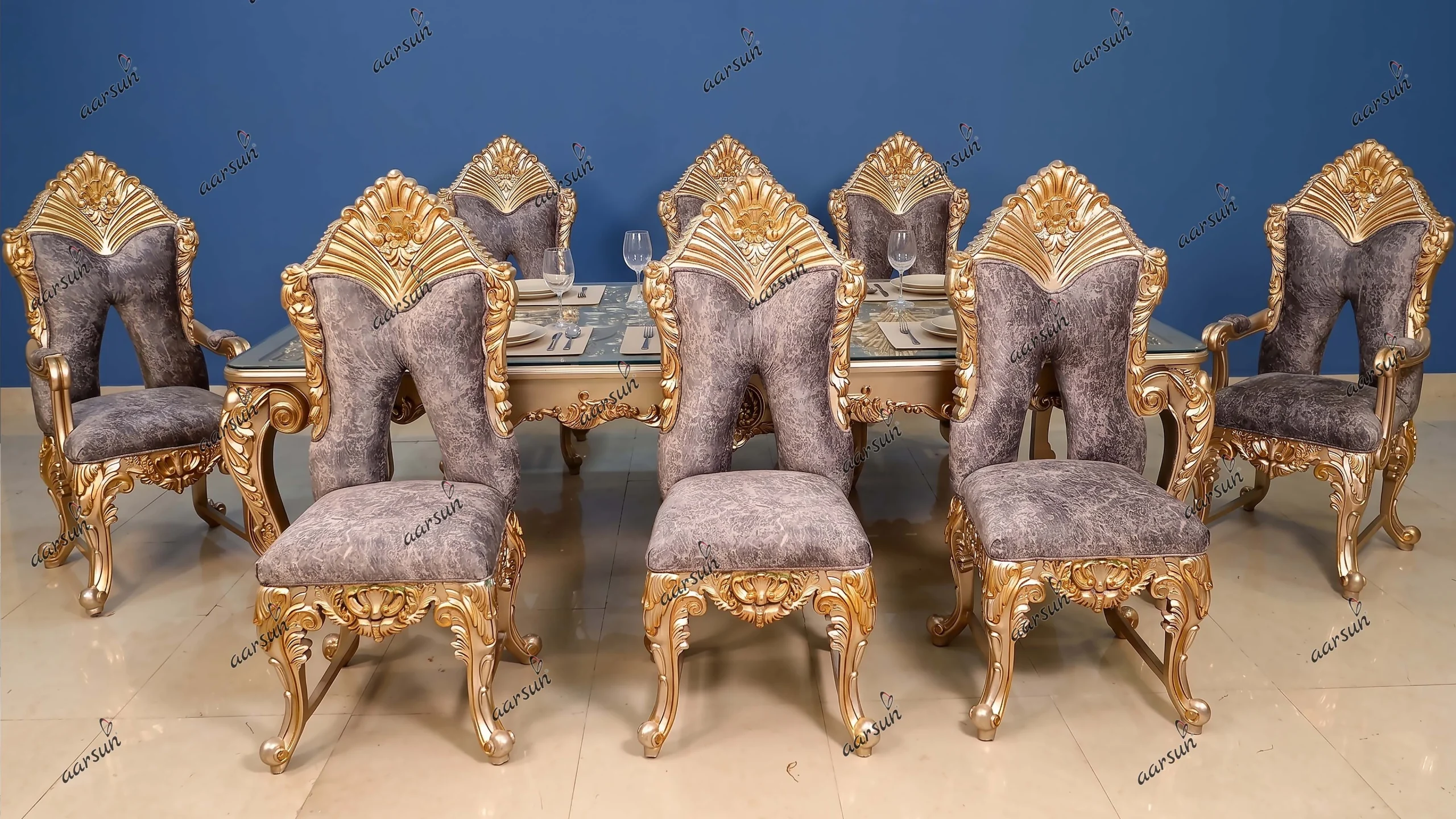 Aarsun Royal Champagne Dining Set-B