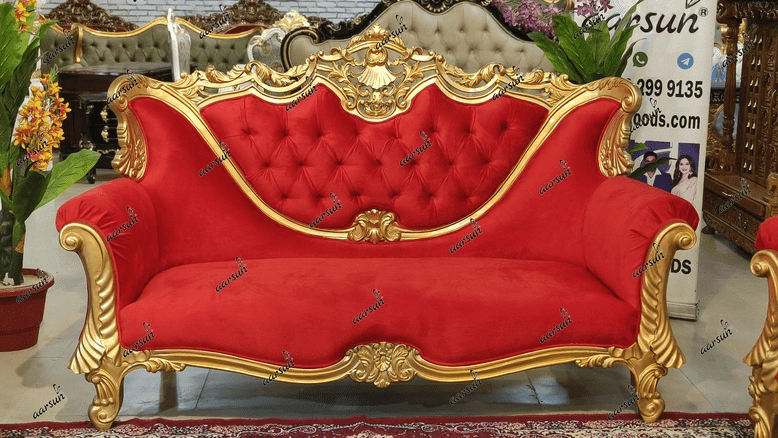 Royal Classic Sofa Design with High Back Chairs - Image 2