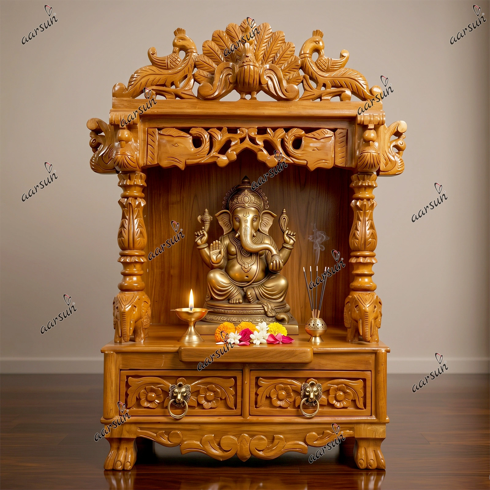 Top Design Small Home Temple Teak Wood 778