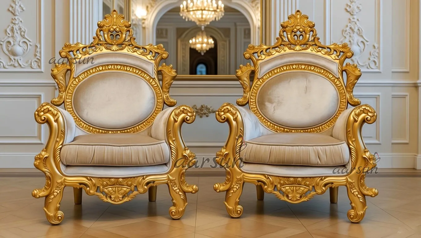 Designer Chairs Sofa Set Design - Handcrafted Wooden Chairs by Aarsun