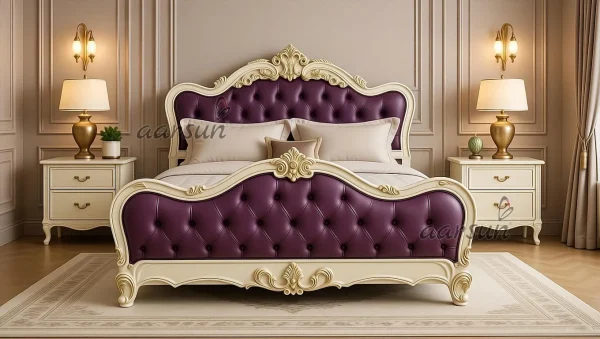 Elegant Queen Size Bed Frame | Luxury Bedroom Furniture Designs